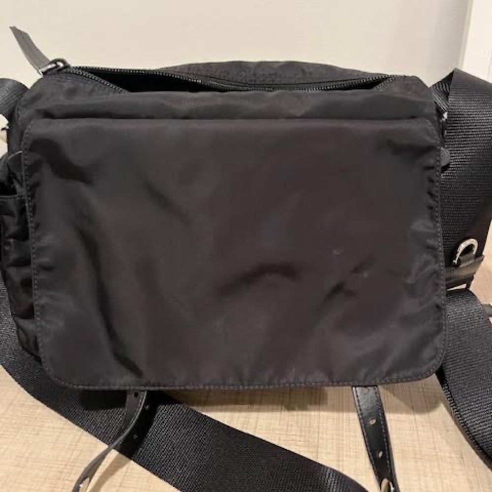 Prada Nylon & Saffiano Leather Shoulder Bag - Picture 7 of 9